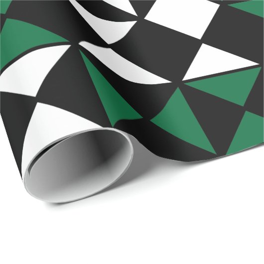 Stilvolles geometrisches Muster Geschenkpapier (Rolleneckpunkt)