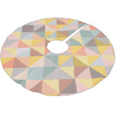 Stilvolles geometrisches Muster im Herbst-Erdton Polyester Weihnachtsbaumdecke (Schrägansicht)