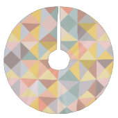 Stilvolles geometrisches Muster im Herbst-Erdton Polyester Weihnachtsbaumdecke (Vorderseite)