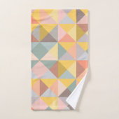 Stilvolles geometrisches Muster in den Erdtönen de Badhandtuch Set (Handtuch)