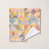 Stilvolles geometrisches Muster in den Erdtönen de Badhandtuch Set (Waschlappen)