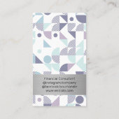 Stilvolles geometrisches Muster | QR-Prüfung Visitenkarte (Rückseite)