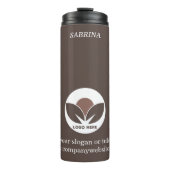 Stilvolles Geschäft | Mocha Mousse | Custom Thermosbecher (Vorderseite)