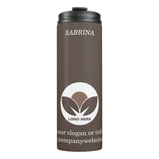 Stilvolles Geschäft | Mocha Mousse | Custom Thermosbecher (Vorderseite)