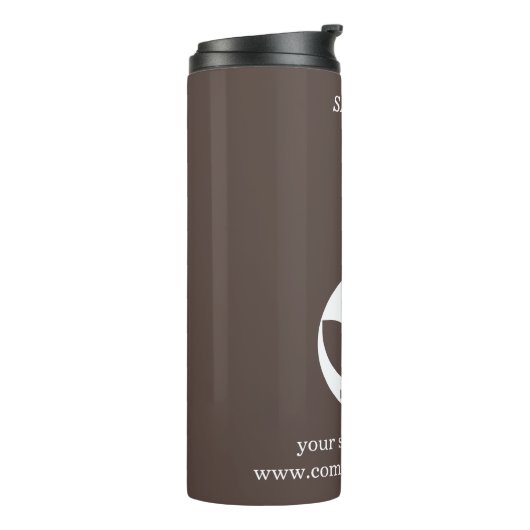 Stilvolles Geschäft | Mocha Mousse | Custom Thermosbecher (Nach links gedreht)