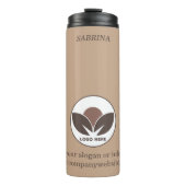 Stilvolles Geschäft | Mocha Mousse | Custom Thermosbecher (Vorderseite)