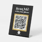 Stilvolles Geschäftszeichen des QR-Codes für moder Sockelschild (Vorderseite)