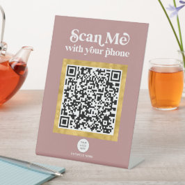 Stilvolles Geschäftszeichen des QR-Codes für moder Sockelschild
