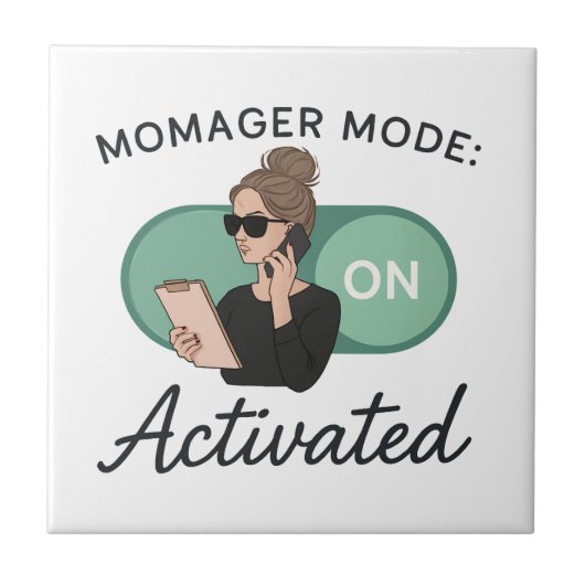 Stilvolles Geschenk für Boss-Mamas Fliese (Vorderseite)