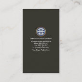 Stilvolles globales Kreis-Import-export Visitenkarte (Rückseite)