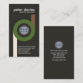 Stilvolles globales Kreis-Import-export Visitenkarte (Vorne/Hinten)