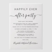 Stilvolles Glück für immer nach dem Party Hochzeit Pergament Einladungen (Vorderseite)