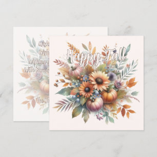 Stilvolles glückliches Herbst-Kürbis-Blumenstrauß-