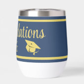 Stilvolles Gold auf Graduierungsklappen der Marine (Rückseite)