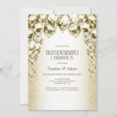 Stilvolles Gold Balloons Housewarming Party Einladung (Vorderseite)