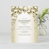 Stilvolles Gold Balloons Housewarming Party Einladung (Stehend Vorderseite)