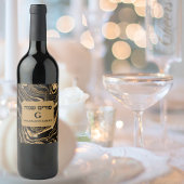 Stilvolles Gold Custom Jewish Hebrew Purim Party Weinetikett