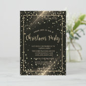 Stilvolles Gold Dots Company Weihnachtsfest Party Einladung (Stehend Vorderseite)