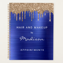 Stilvolles Gold-Glitter-Tropf Blau Termine