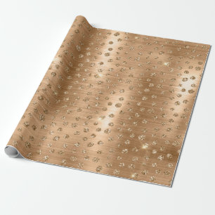 Stilvolles Gold Glitter Wild Cheetah Flecken Muste Geschenkpapier