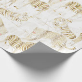 Stilvolles Gold Jungle Wild Animals Muster Geschenkpapier (Ecke)