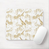 Stilvolles Gold Jungle Wild Animals Muster Mousepad (Mit Mouse)