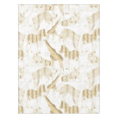 Stilvolles Gold Jungle Wild Animals Muster Tischdecke (Vorderseite)