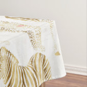 Stilvolles Gold Jungle Wild Animals Muster Tischdecke (Beispiel)