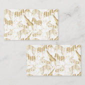 Stilvolles Gold Jungle Wild Animals Muster Visitenkarte (Vorne/Hinten)