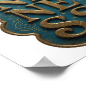 Stilvolles Gold KINDNESS Modernes Design Poster (Ecke)