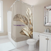 Stilvolles Gold Leaf Duschvorhang (Beispiel)