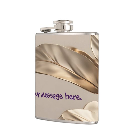 Stilvolles Gold Leaf Flachmann (Links)