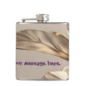 Stilvolles Gold Leaf Flachmann (Vorderseite)