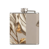 Stilvolles Gold Leaf Flachmann (Rückseite)