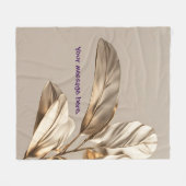 Stilvolles Gold Leaf Fleecedecke (Vorderseite (Horizontal))