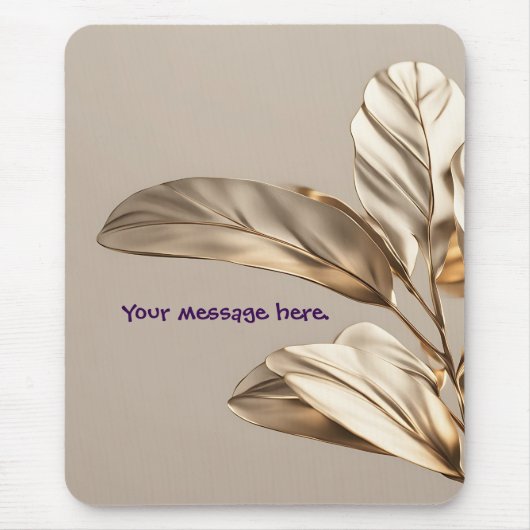 Stilvolles Gold Leaf Mousepad (Vorne)