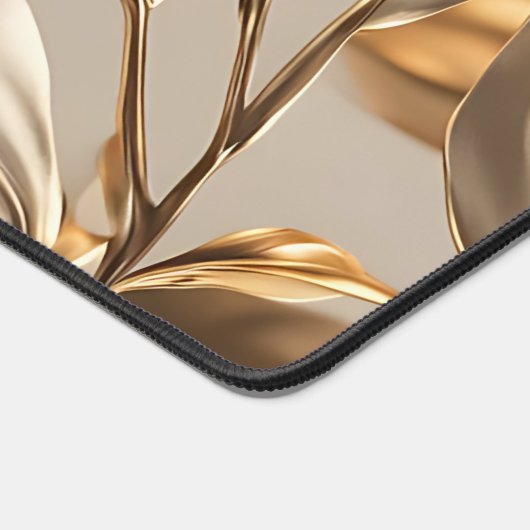 Stilvolles Gold Leaf Schreibtischunterlage (Ecke)