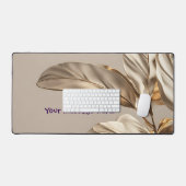 Stilvolles Gold Leaf Schreibtischunterlage (Tastatur & Maus)