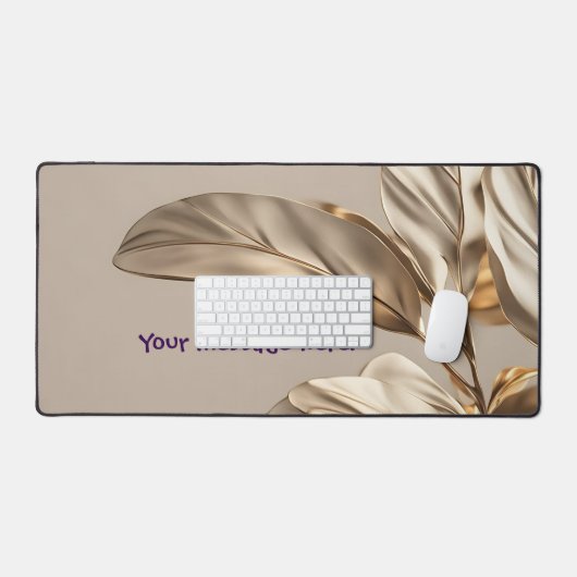 Stilvolles Gold Leaf Schreibtischunterlage (Tastatur & Maus)