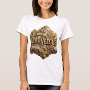 Stilvolles Gold MARVELOUS Grafikdesign T-Shirt