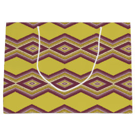 Stilvolles Gold-Muster mit Burgund Große Geschenktüte