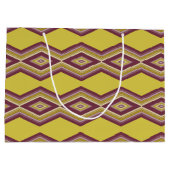 Stilvolles Gold-Muster mit Burgund Große Geschenktüte (Rückseite)