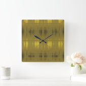 Stilvolles Gold Quadratische Wanduhr (Zuhause)