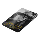 Stilvolles Gold Script Abschluss Announcement Foto Magnet (Linke Seite)
