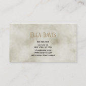 Stilvolles Gold Watercolor Haare Makeup Visitenkarte (Rückseite)