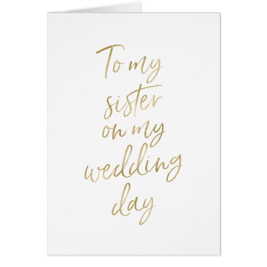 Stilvolles Gold zu meiner Schwester an meinem (Vorne)