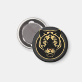 Stilvolles Golden Tiger Logo-Design Magnet (Vorderseite/Rückseite)