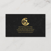 Stilvolles Goldene Dachdecke aus schwarzem Granit Visitenkarte (Rückseite)