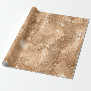 Stilvolles goldenes Glitter-Dschungel-Schlangenhau Geschenkpapier