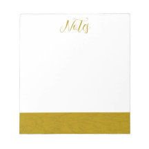 Stilvolles goldenes Notepad